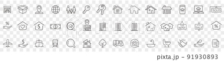 Real Estate icons collection vector 91930893