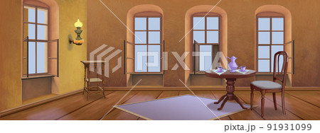 Room interior in retro style 91931099