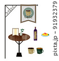 カフェ素材 91932379