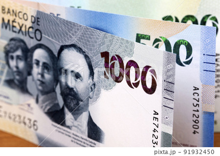 Mexican peso a business background. Mexican peso a business background. 91932450