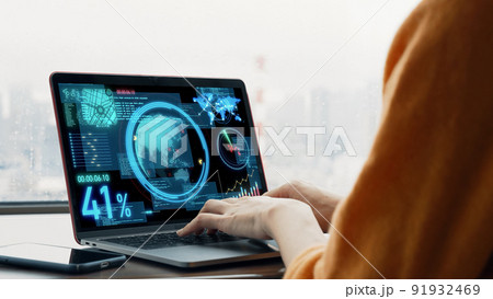 システムエンジニア サイバー画面 システムエンジニア サイバー画面 91932469