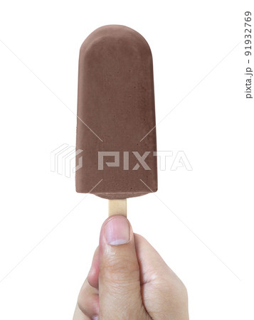 Hands holding ice cream isolated on white background Hands holding ice cream isolated on white background 91932769