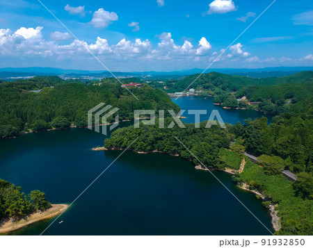 青蓮寺湖　ドローン空撮 91932850