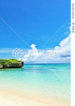 沖縄 池間島 青空と海の風景 沖縄 池間島 青空と海の風景 91933019