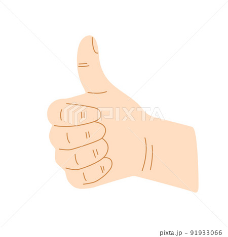 Hand sign all is well vector isolated illustration 91933066