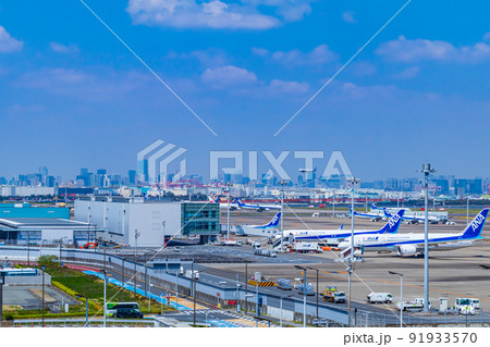 【東京の都市風景】羽田空港周辺の都市風景 【東京の都市風景】羽田空港周辺の都市風景 91933570