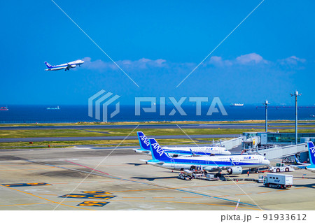 【東京の都市風景】羽田空港周辺の都市風景(第2ターミナル) 【東京の都市風景】羽田空港周辺の都市風景(第2ターミナル) 91933612