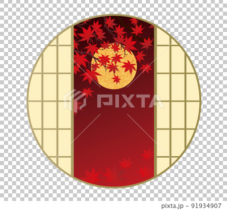 秋の紅葉和風背景 秋の紅葉和風背景 91934907