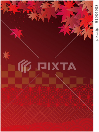 秋の紅葉和風背景 秋の紅葉和風背景 91934908