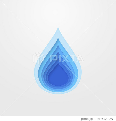 ペーパーカット　一滴　しずく　エコロジー 91937175