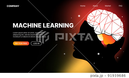 Machine Learning Landing Page Template for Business Website 91939686