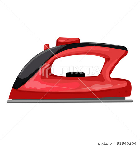 clothers iron laundry cartoon vector illustration 91940204