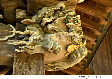埼玉県嵐山町のパワースポット　鎌形八幡神社の守護神 91940209