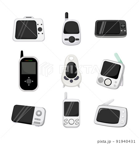 baby monitor set cartoon vector illustration baby monitor set cartoon vector illustration 91940431