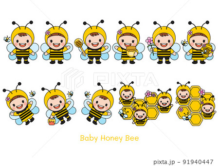 Baby Honey Bee Filled Clipart 91940447