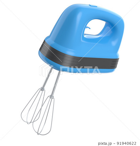 Electric mixer kitchen appliance for mixing and blending on white background. Electric mixer kitchen appliance for mixing and blending on white background. 91940622