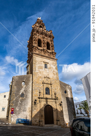 Bell tower of Saint Michael in Jerez de los Caballeros, province Badajoz, Spain Bell tower of Saint Michael in Jerez de los Caballeros, province Badajoz, Spain 91942031