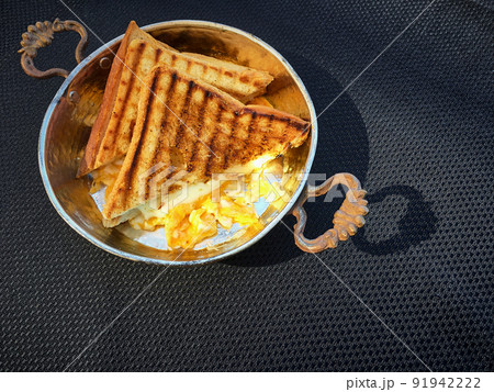 Club sandwich and fried egg Club sandwich and fried egg 91942222