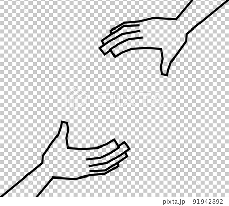 上下から支える手のイメージ素材 91942892