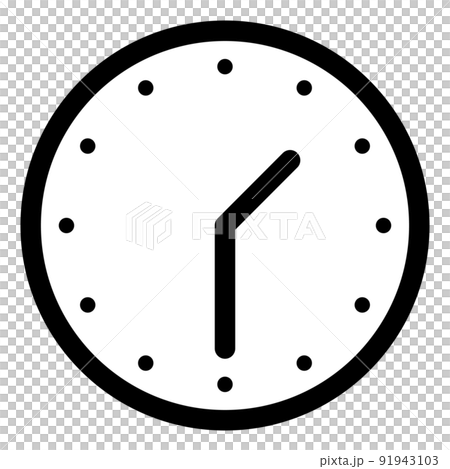 1時30分を示すシンプルな時計の文字盤 91943103