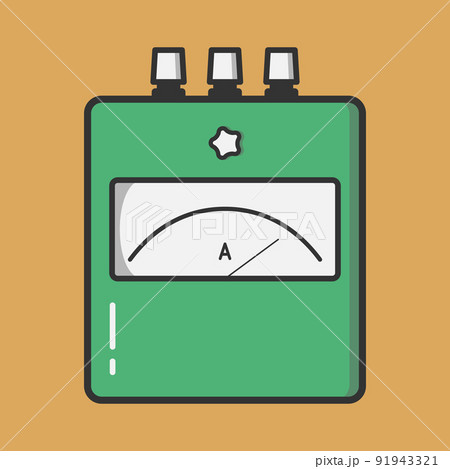 Illustration of the old fashioned amperemeter Illustration of the old fashioned amperemeter 91943321