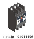 漏電遮断器のアイソメトリックイラスト 91944456