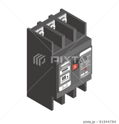 サーキットブレーカー アイソメトリックイラスト サーキットブレーカー アイソメトリックイラスト 91944784