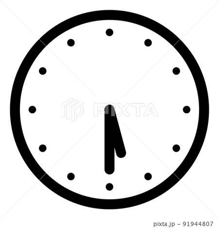 5時30分を示すシンプルな時計の文字盤 91944807