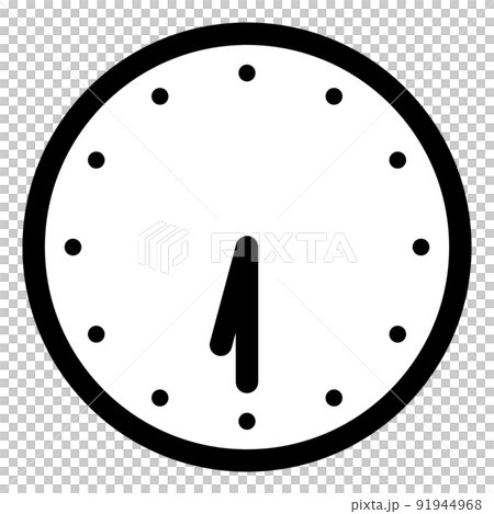 A simple clock face showing 6:30 91944968