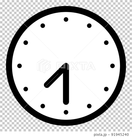 顯示 7:30 的簡單鐘面 顯示 7:30 的簡單鐘面 91945240