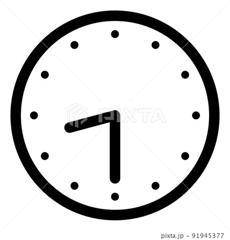 8時30分を示すシンプルな時計の文字盤 8時30分を示すシンプルな時計の文字盤 91945377