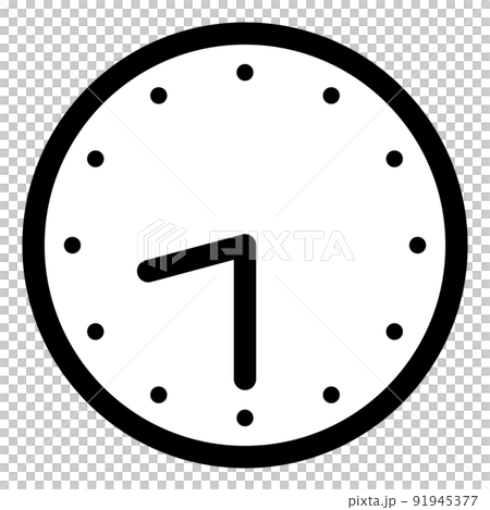 8時30分を示すシンプルな時計の文字盤 8時30分を示すシンプルな時計の文字盤 91945377
