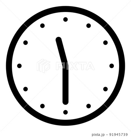 11時30分を示すシンプルな時計の文字盤 91945739