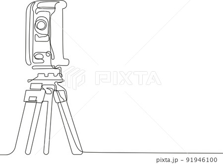 Geodesic tripod, Surveyor with a tripod icon 91946100