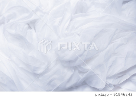 背景素材　白　white　ホワイト　チュール　BG　白背景　テキストスペース　背景　オーガンジー 91946242