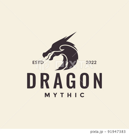 side view head dragon vintage logo design vector graphic symbol icon illustration creative idea side view head dragon vintage logo design vector graphic symbol icon illustration creative idea 91947383
