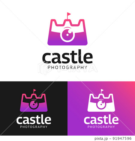 Castle Camera for Photography Logo Design Template 91947596