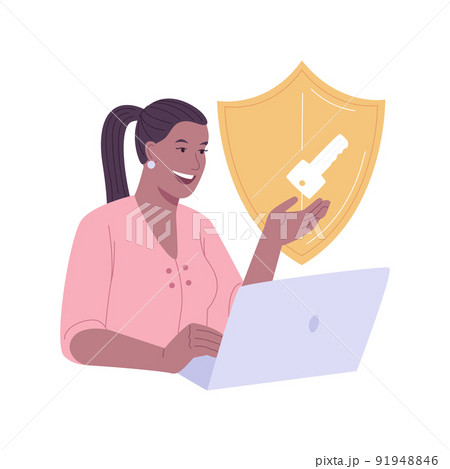 Data access isolated cartoon vector illustrations. Data access isolated cartoon vector illustrations. 91948846