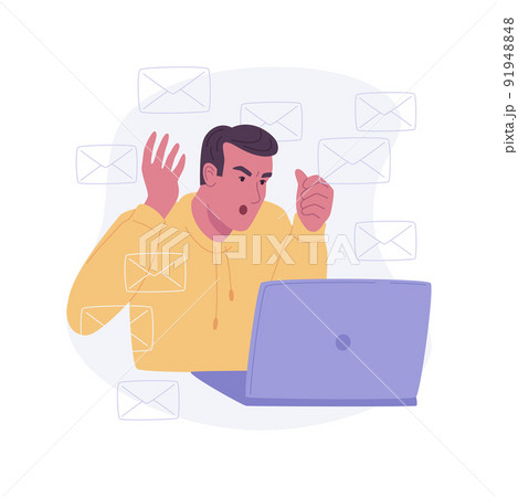 Spam isolated cartoon vector illustrations. Spam isolated cartoon vector illustrations. 91948848