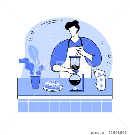 Siphon coffee maker isolated cartoon vector illustrations. 91948898