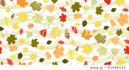 Seamless pattern with colorful autumn leaves Seamless pattern with colorful autumn leaves 91949133
