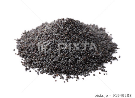 Pile of dry poppy seeds 91949208