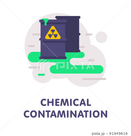 Chemical Contamination with Metal Tanks with Toxic Radioactive Waste Vector Illustration Chemical Contamination with Metal Tanks with Toxic Radioactive Waste Vector Illustration 91949616