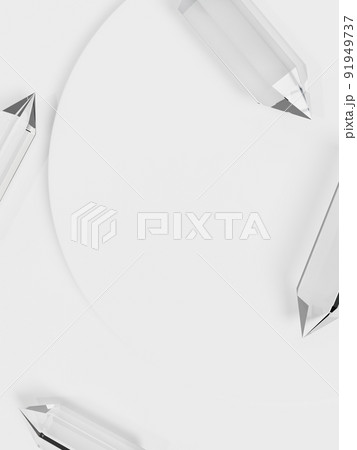 3D Rendering Natural White Crystal Studio Shot Product Display Background for Summer Healthcare and Skincare Products. 3D Rendering Natural White Crystal Studio Shot Product Display Background for Summer Healthcare and Skincare Products. 91949737