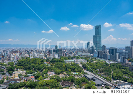 【大阪】通天閣の特別野外展望台から見る大阪市街【新世界】 91951107