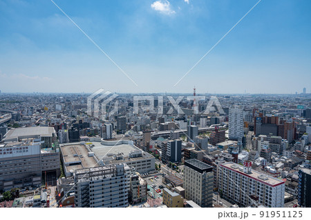 【大阪】通天閣の特別野外展望台から見る大阪市街【新世界】 91951125