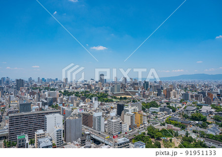 【大阪】通天閣の特別野外展望台から見る大阪市街【新世界】 【大阪】通天閣の特別野外展望台から見る大阪市街【新世界】 91951133