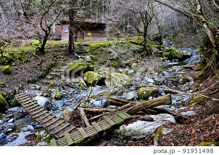 丹沢の畦ヶ丸 大滝沢コース 一軒家避難小屋 丹沢の畦ヶ丸 大滝沢コース 一軒家避難小屋 91951498