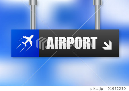 Airport sign. Departures, arrivals. Terminal sign. Vector illustration. Airport sign. Departures, arrivals. Terminal sign. Vector illustration. 91952250