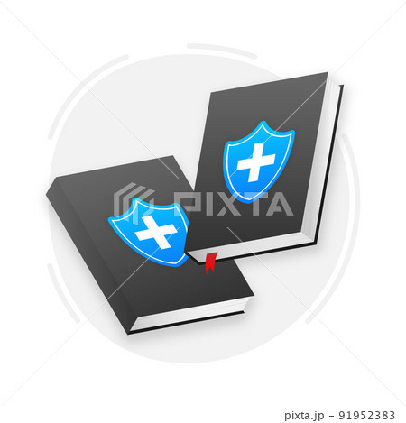 Medical book icon. Health care. Pharmacy, medicine. Vector illustration. 91952383